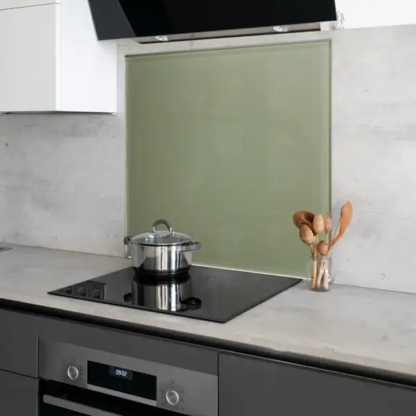 6mm Toughened Painted Kitchen Glass Splashback - Little Greene 80